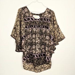 Anthropologie Sunner Silk Floral Blouse Tunic XS